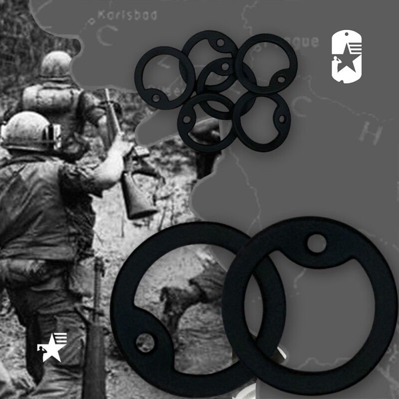 Tlumítka známek USA k DOG TAGS